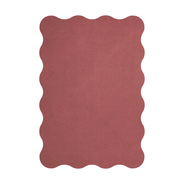 Layered Scallop uldtæppe 250x350 cm Rosewood red