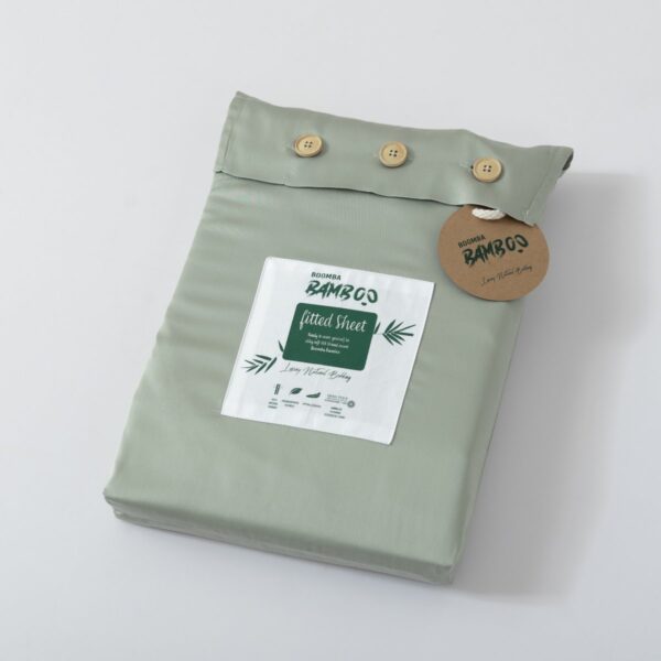 Lysegrøn bambus sengetøj til premium topmadrasser - 400TC Tanboocel - 100 % bambus - Sage Green, 200x220/210 cm / Sage Grøn