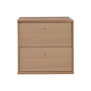 Mistral - Sengebord m. 2 skuffer - Egetræ 45.4 cm x 41.6 cm x 32.5 cm | Møbelsalg.dk