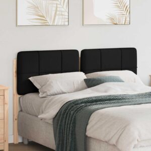 Polstret sengegavl 120 cm - brun og sort