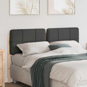 Polstret sengegavl brun og mørkegrå - 120 cm