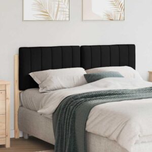 Polstret sengegavl brun og sort 140 cm