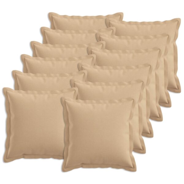 Pyntepuder 12 stk. HOUTEN cremefarvet 45 x 45 cm