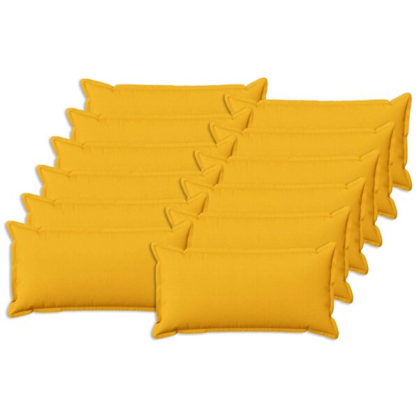 Pyntepuder 12 stk. HOUTEN lys gul 40 x 80 cm
