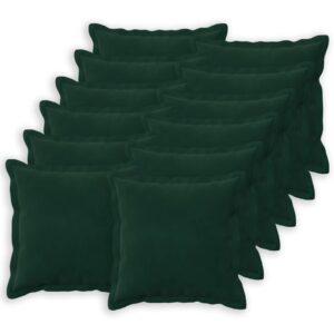 Pyntepuder 12 stk. HOUTEN mørkegrøn 45 x 45 cm fløjl