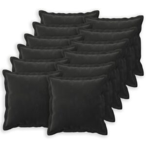 Pyntepuder 12 stk. HOUTEN - sort 45 x 45 cm