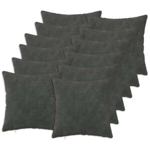 Pyntepuder 12 stk. antracit 45 x 45 cm mikrofleece