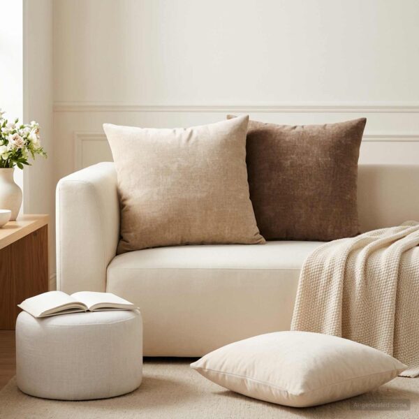 Pyntepuder 12 stk. brun 45 x 45 cm