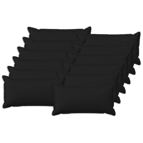 Pyntepuder 12 stk. sort 40 x 80 cm - faux linned