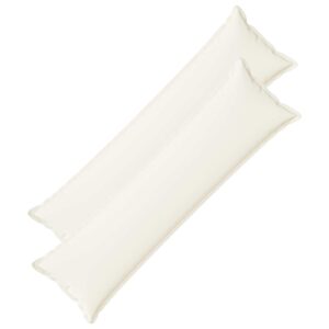 Pyntepuder 2 stk. 40 x 145 cm - hvid faux linned