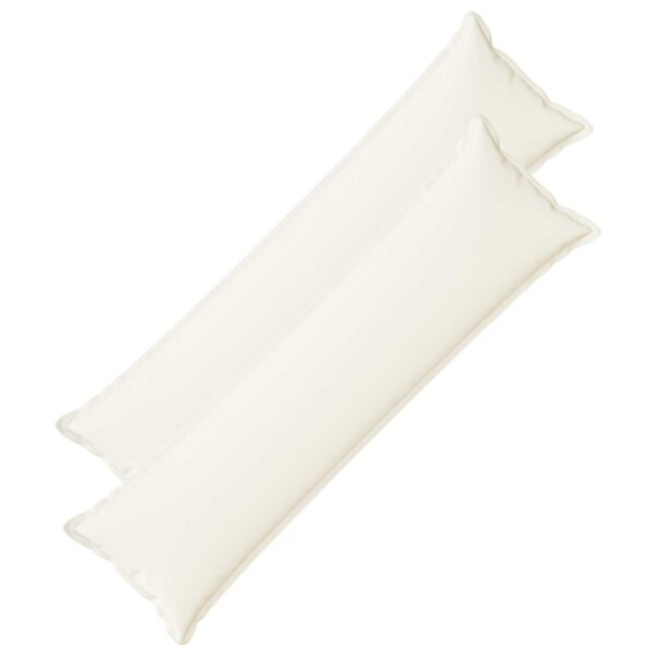 Pyntepuder 2 stk. 40 x 145 cm - hvid faux linned