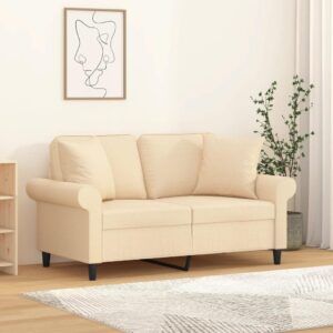 Pyntepuder 2 stk. 40 x 40 cm - cremefarvet