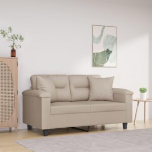 Pyntepuder 2 stk. 40 x 40 cm i mikrofiber - cremefarvet
