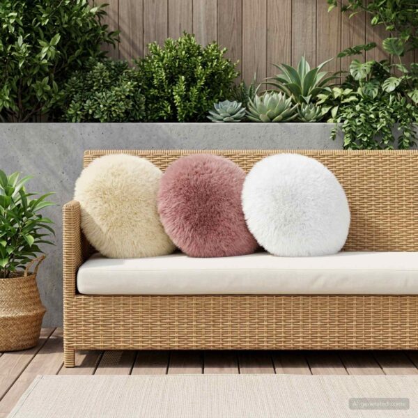 Pyntepuder 2 stk. HEERLEN hvid Ø 40 cm