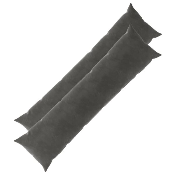 Pyntepuder 2 stk. HEERLEN i mørkegrå fløjl - 40 x 145 cm
