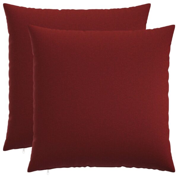 Pyntepuder 2 stk. HEERLEN - vinrød 65 x 65 cm