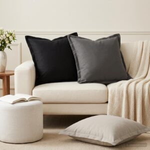 Pyntepuder 2 stk. HOUTEN - antracit 50 x 50 cm
