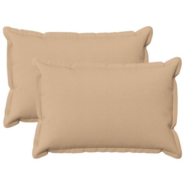 Pyntepuder 2 stk. HOUTEN cremefarvet 50 x 75 cm i faux linned