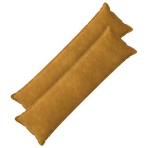 Pyntepuder 2 stk. HOUTEN - gul 40 x 145 cm
