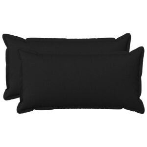 Pyntepuder 2 stk. HOUTEN sort 40 x 80 cm - faux linned