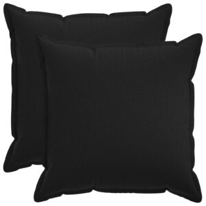 Pyntepuder 2 stk. HOUTEN - sort 60 x 60 cm