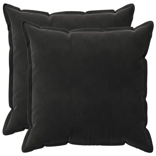 Pyntepuder 2 stk. HOUTEN sort 70 x 70 cm