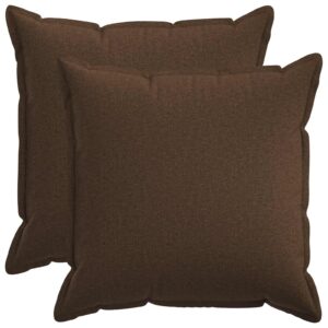 Pyntepuder 2 stk. brun 80 x 80 cm - faux linned