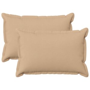 Pyntepuder 2 stk. cremefarvet 50 x 70 cm faux linned