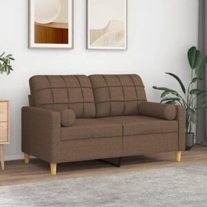 Pyntepuder 2 stk. cylinderformede 15 x 50 cm - brun