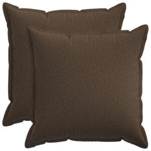 Pyntepuder 2 stk. gråbrun 65 x 65 cm i faux linned