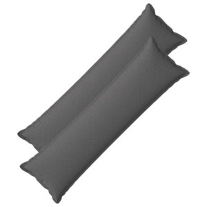 Pyntepuder 2 stk. lysegrå 40 x 145 cm - faux linned