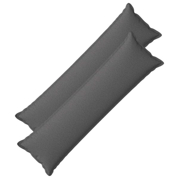 Pyntepuder 2 stk. lysegrå 40 x 145 cm - faux linned