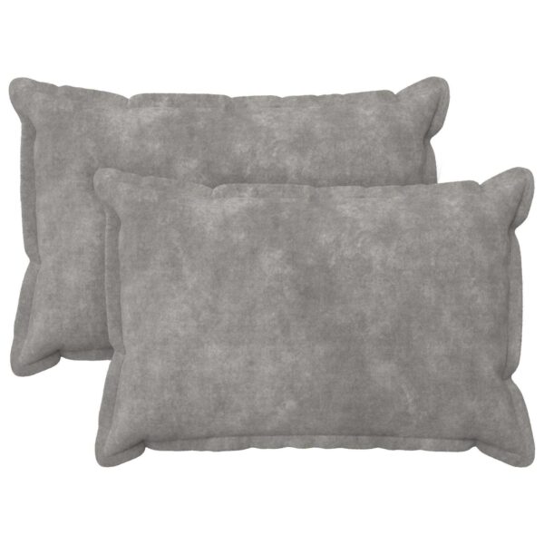 Pyntepuder 2 stk. lysegrå 50 x 70 cm mikrofiberfleece
