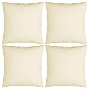 Pyntepuder 4 stk. 50 x 50 cm - cremefarvet