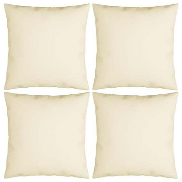 Pyntepuder 4 stk. 50 x 50 cm - cremefarvet