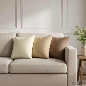 Pyntepuder 6 stk. HEERLEN - beige 40 x 40 cm