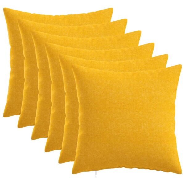 Pyntepuder 6 stk. HEERLEN - lys gul 35 x 35 cm
