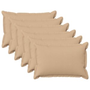 Pyntepuder 6 stk. HOUTEN - cremefarvet 40 x 60 cm