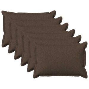 Pyntepuder 6 stk. HOUTEN gråbrun 30 x 50 cm - faux linned