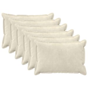 Pyntepuder 6 stk. - cremefarvet 40 x 60 cm i mikrofiberfleece