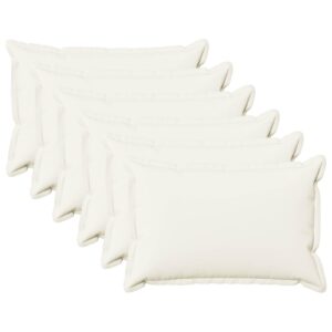 Pyntepuder 6 stk. hvid 30 x 50 cm - faux linned