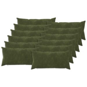 Pyntepuder HEERLEN 12 stk. - grøn mikrofiberfleece 40 x 80 cm