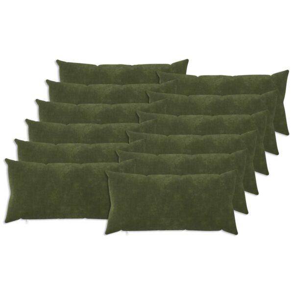 Pyntepuder HEERLEN 12 stk. - grøn mikrofiberfleece 40 x 80 cm