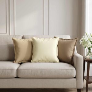 Pyntepuder HOUTEN 12 stk. - creme 40 x 40 cm