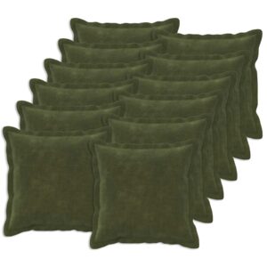 Pyntepuder HOUTEN 12 stk. - grøn mikrofiberfleece 45 x 45 cm
