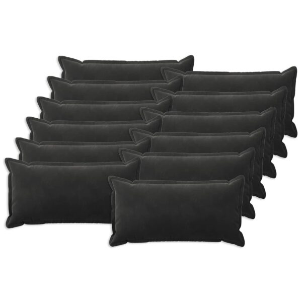 Pyntepuder HOUTEN 12 stk. - sort 40 x 80 cm