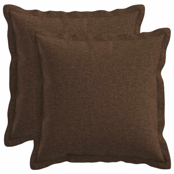 Pyntepuder HOUTEN 2 stk. - brun 35 x 35 cm