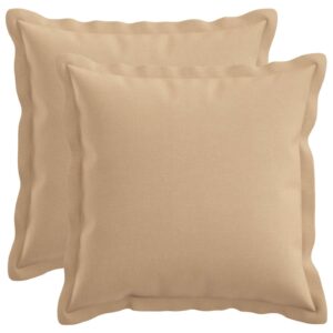 Pyntepuder HOUTEN 2 stk. - cremefarvet 50 x 50 cm