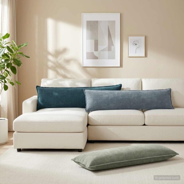 Pyntepuder HOUTEN 2 stk. - grøn 40 x 145 cm