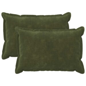 Pyntepuder HOUTEN 2 stk. - grøn mikrofiberfleece, 50 x 80 cm